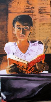 Parkistansk pige med bog